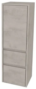 Mereo, Mereo Opto kúpeľňová skrinka vysoká 125 cm, pravé otváranie, Multidecor, Chromix strieborný, MER-CN995PACST