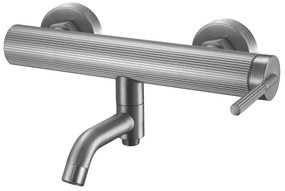 Rea Argon, vaňová batéria s ručnou sprchovou súpravou, brúsená oceľ, REA-B6452