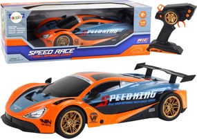 LEAN Toys Veľké diaľkovo ovládané športové auto v mierke 1:10, oranžové