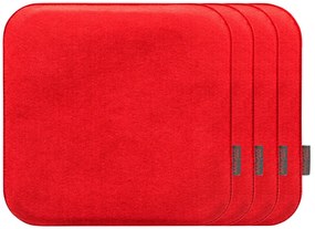 Magma Podložka na sedenie Avaro, 4 kusy (hranatý tvar, červená)  (100247989)