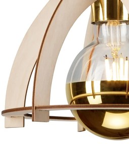 Prisadený luster LANDO 1xE27/15W/230V buk