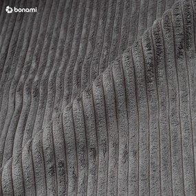 Tmavosivá menčestrová rozkladacia rohová pohovka (variabilná) Sara – Ropez