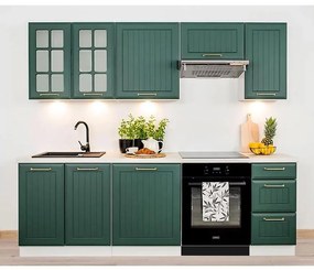 Kuchynská linka Irma 180/240 zelená mat