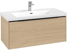 VILLEROY &amp; BOCH Subway 3.0 závesná skrinka pod umývadlo, 1 zásuvka, 973 x 478 x 429 mm, Nordic Oak, C56901VJ