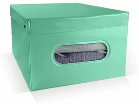 Compactor Skladací úložný box PVC so zipsom Compactor Nordic 50 x 38.5 x 24 cm, zelený
