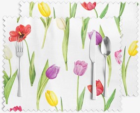 Goldea prestieranie na stôl teflónové - farebné tulipány - sada 2ks 30 x 40 cm