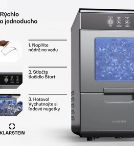 Klarstein Ice Galet, výrobník ľadových nugetiek, 20 kg/24 h, Auto-Clean, 2,2-litrová nádrž na vodu