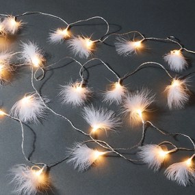 FEATHERS LED Svetelná reťaz s USB pierka 20 svetiel