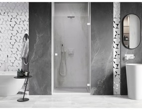 Mexen, Mexen Lunar-B výklopné pravé sprchové dvere 95 cm, transparentné, biele - 832-095-000-20-00-P