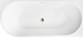 Rea Wenus, akrylová rohová vaňa 1700x800x575 mm, pravá, biela s bielou odtokovou zátkou, REA-W0130