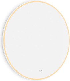 Nimco Biele okrúhle LED zrkadlo pr. 900 mm s dvoma dotykovými senzormi - ZPB 28003RVX-05
