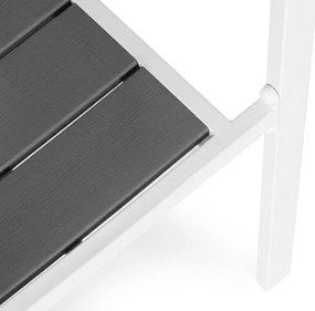 MultiGarden Sada 2 záhradných stoličiek - oceľ HDPE sivá biela MultiGarden