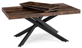 Stôl AGORDO 160–240 cm Dub Rustikál/Čierny