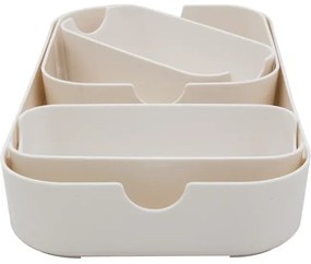 Organizér do zásuvky, do kuchyne aj do kúpeľne, sada 4 ks ESSENTIAL, biela