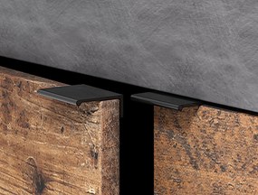 Komoda Lunea 180 cm dub Matera tmavý/šedá