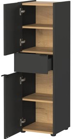 Antracitová vysoká kúpeľňová skrinka 34x111 cm Forano – Germania