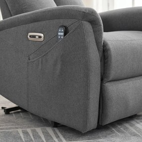 Polohovacie kreslo sivý, elektrické TV-929 GREY2