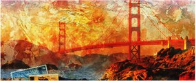 Obraz - Golden Gate, San Francisco, Kalifornia (120x50 cm)