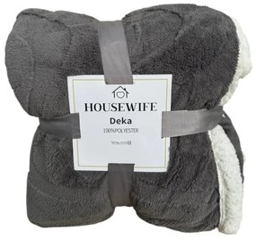 Luxusná baránková deka z mikroplyšu NESTIVE svetlosivá Rozmer: 200 x 230 cm