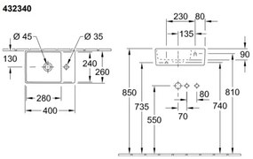 Villeroy & Boch 43234001 - Závesné umývadlo MEMENTO 40x26 cm keramika/biela