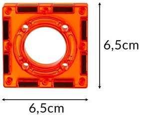 Viacfarebná edukačná magnetická stavebnica 3D  - 110 dielov