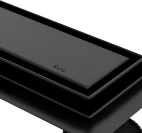 Odtokový žľab REA NEO PURE PRO 50 cm, čierna matná