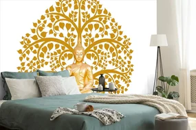 Samolepiaca tapeta Budha so stromom života