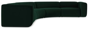 Tmavozelená zamatová rohová pohovka Ekahi – Makamii