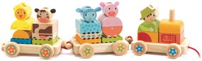 Drevený farmársky vláčik