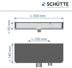 Schütte Sprchová termostatická batéria Ocean (chrómová/antracitová)  (100335888)