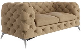 Svetlohnedá zamatová pohovka 185 cm Chelsea – Ropez