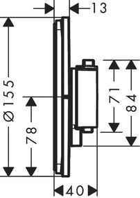 Hansgrohe ShowerSelect Comfort S, termostat pod omietku pre 1 spotrebič, biela matná, HAN-15553700