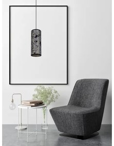 Luster na lanku AVALO 1xE27/60W/230V šedá/čierna