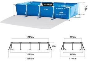 Intex Rámový záhradný bazén 450x220x84, 7127 L - INTEX 28273