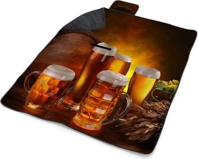 Sablio Plážová deka Krígle s pivom: 200x140 cm