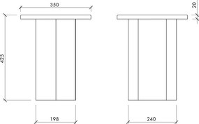 Kovový okrúhly odkladací stolík ø 35 cm Sato – noo.ma