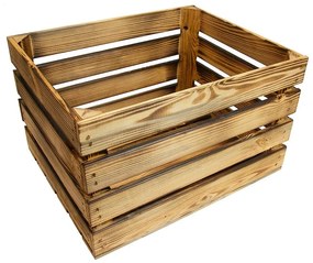 Drevená debnička opalovaná "L" 50x40x30 cm