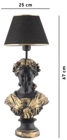 Stolná lampa OPELYA 1xE27/40W/230V čierna/zlatá