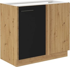 Dolná kuchynská skrinka Meriel 105 ND 1FFBB (čierna + dub artisan). Vlastná spoľahlivá doprava až k Vám domov. 1033980