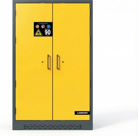 Požiarna skriňa na nebezpečné látky, typ 90, 1200 × 615 × 1950 mm, 2dverová