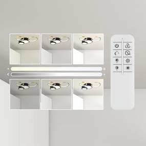 Stmievateľné stropné svietidlo ALIZEE LED/30W/230V 3000-6500K čierna/zlatá
