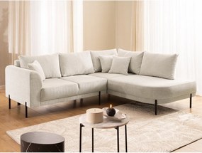 Béžová ženilková rohová pohovka (pravý roh/do L) Mauris – Ropez