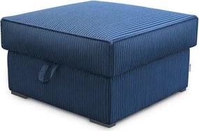 AKCIA Tmavomodrý taburet SMART COSARO s úložným priestorom 65x65 cm II. akosť