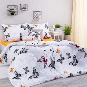 Bavlnené posteľné obliečky BUTTERFLY štandardná dĺžka