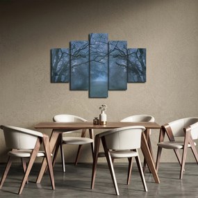 Obraz lesa v hmle (150x105 cm)