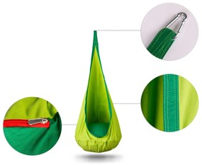 Zelené závesné kreslo Neo-Sport Cocoon