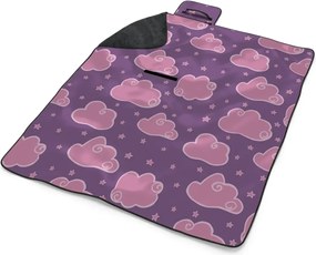 Sablio Plážová deka Ružové obláčiky: 200x140 cm