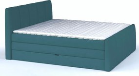 Posteľ boxspring Fresco 180x200 cm, petrolejová látka