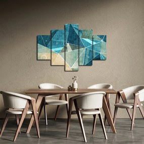 Obraz - Tyrkysová abstrakcia (150x105 cm)