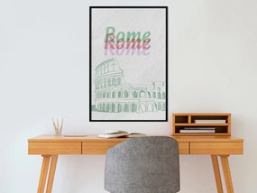 Plagát v ráme - Pastel Rome